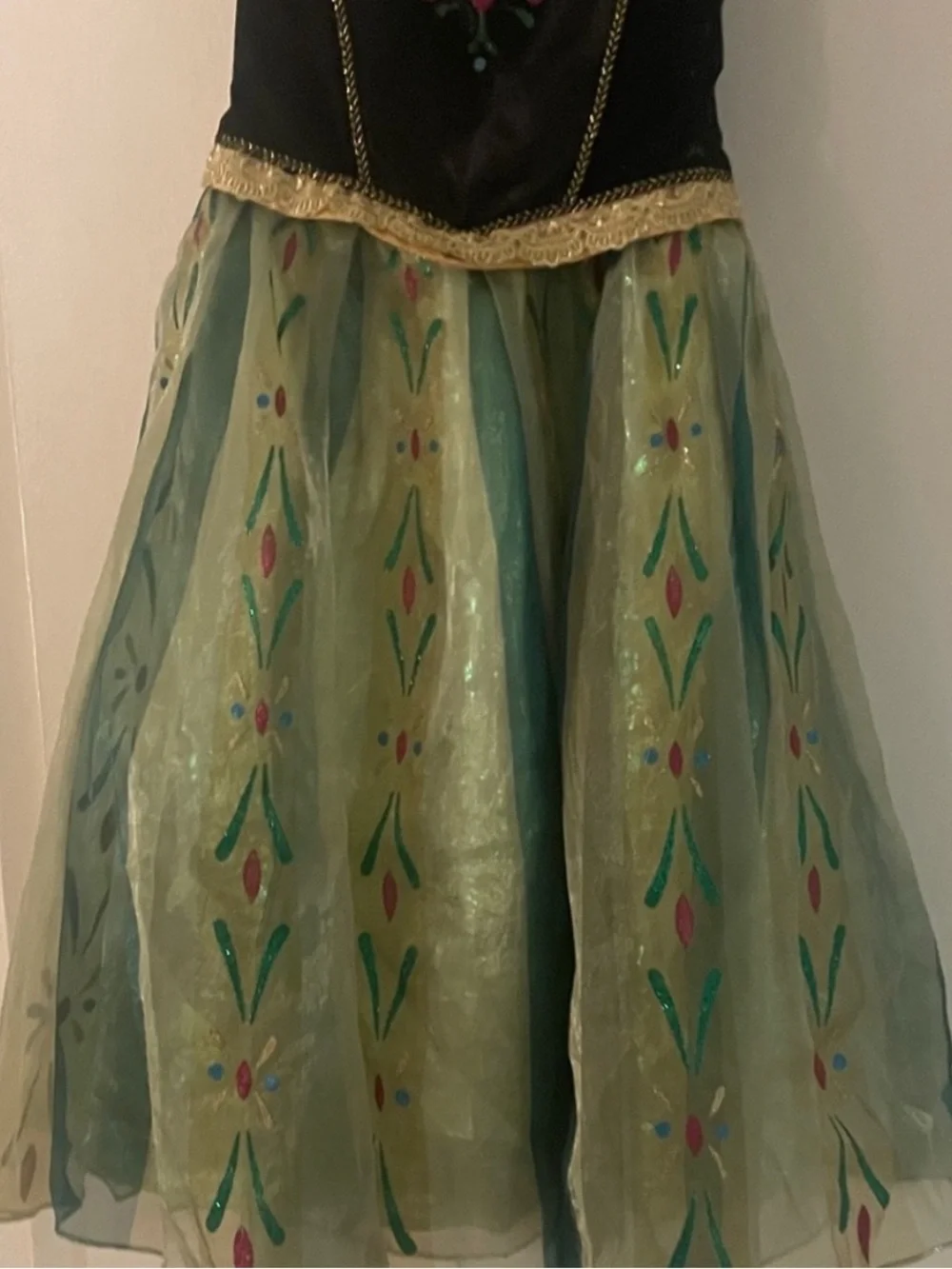Disney Frozen Anna Coronation Costume Dress Girls Size 4 Princess Halloween